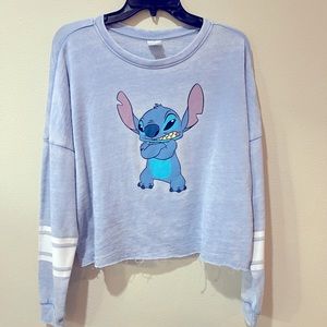 DISNEY Stitch Distressed Crewneck